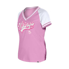 Minnesota Vikings New Era Women's Mommy & Me V-Neck T-Shirt Pink | NFL