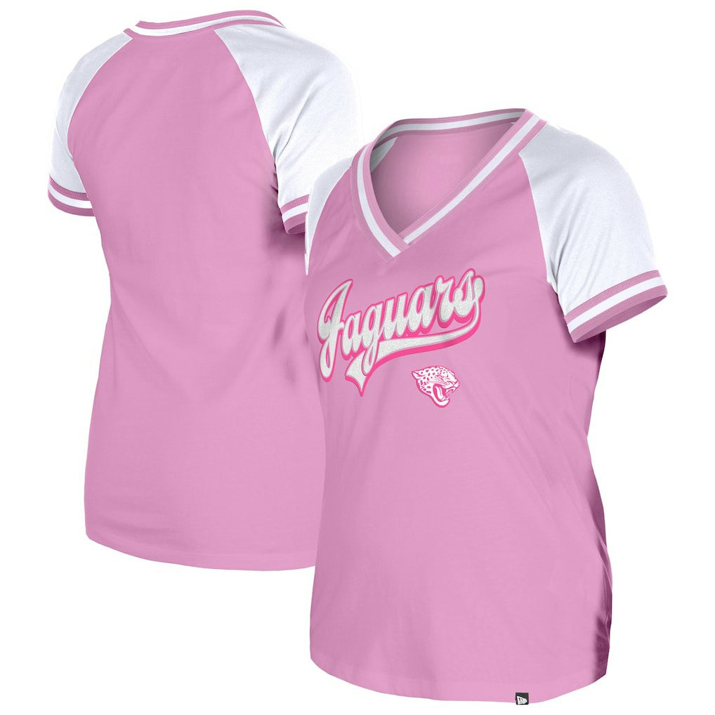Jacksonville Jaguars New Era Women's Mommy & Me V-Neck T-Shirt Pink | NFL