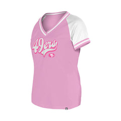 San Francisco 49ers New Era Women's Mommy & Me V-Neck T-Shirt Pink | NFL