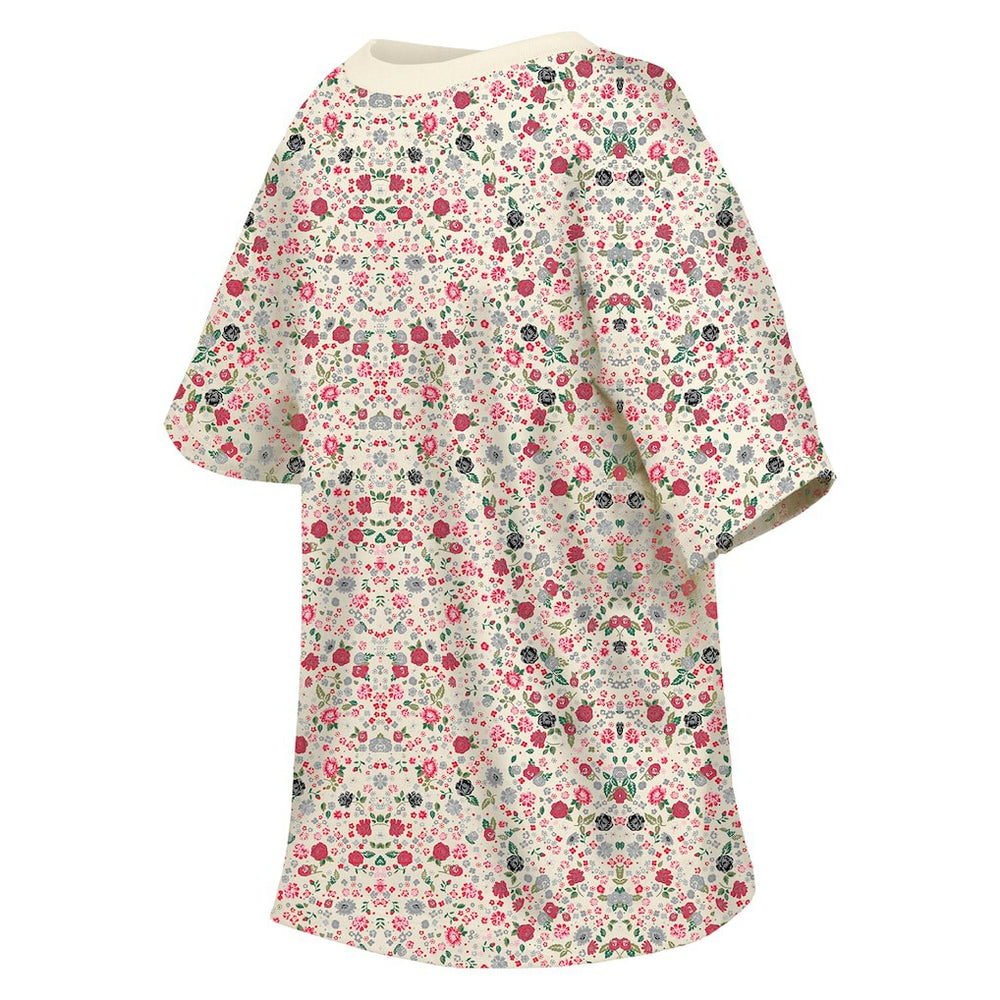 San Francisco 49ers New Era Women's Glam Game Floral Scoop Neck T-Shirt Cream | NFL
