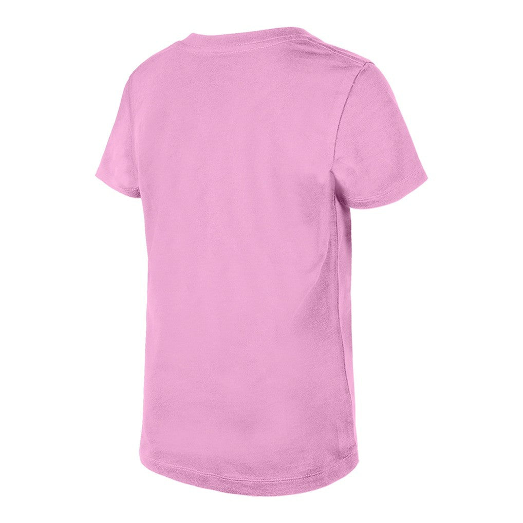 Kansas City Chiefs New Era Girls Youth Flip Sequins V-Neck T-Shirt Pink | NFL