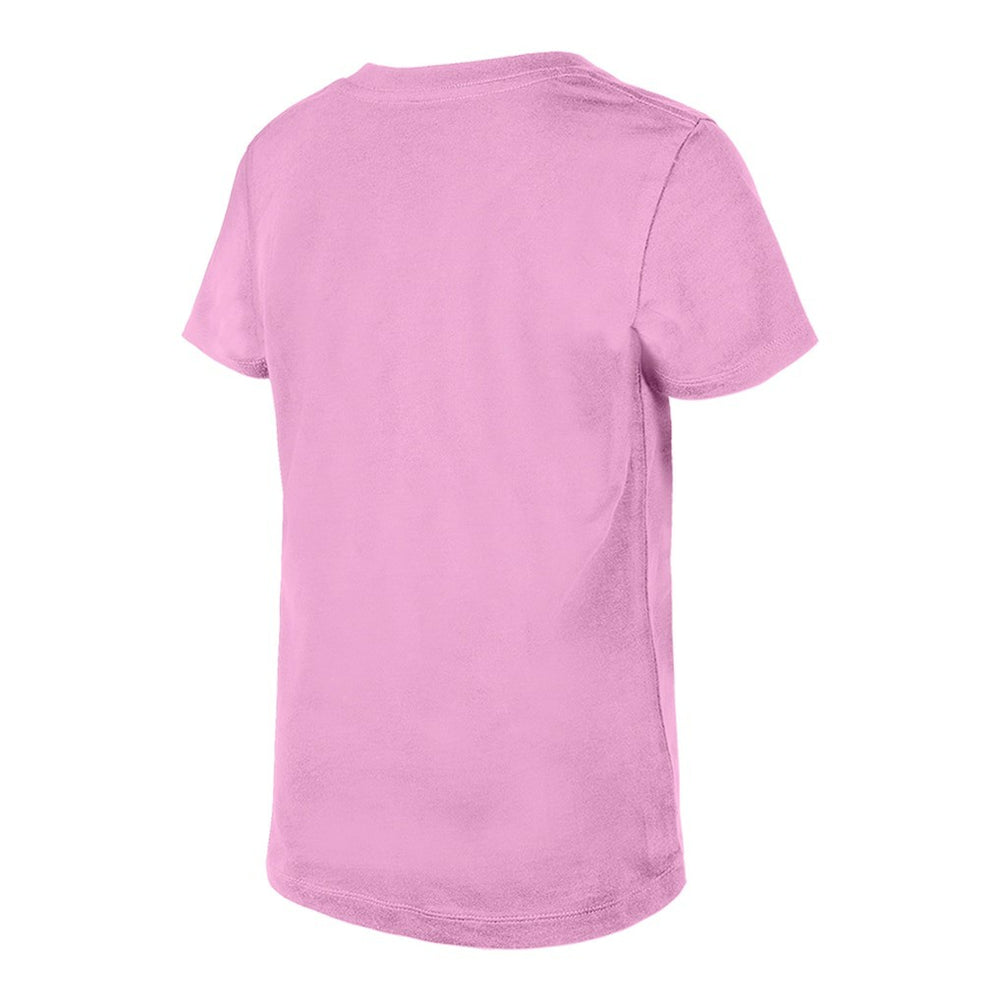 Kansas City Chiefs New Era Girls Youth Flip Sequins V-Neck T-Shirt Pink | NFL