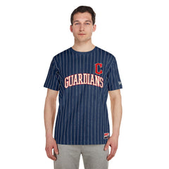 Cleveland Guardians New Era Throwback Pinstripe T-Shirt - MLB