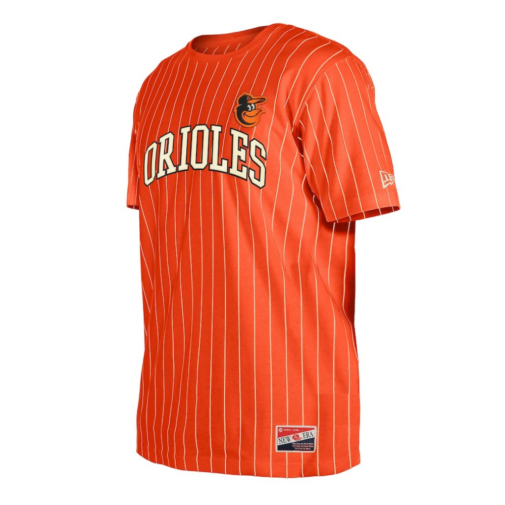 Baltimore Orioles New Era Throwback Pinstripe T-Shirt - MLB