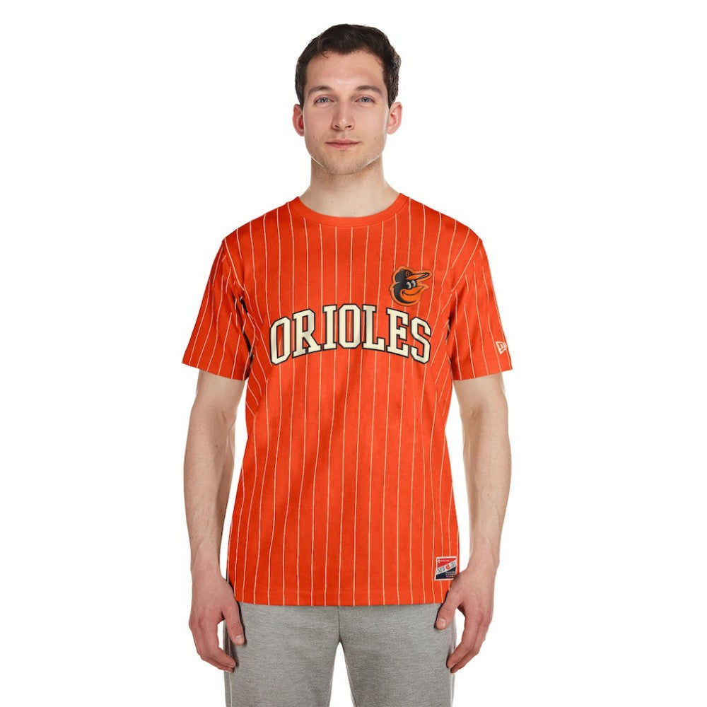 Baltimore Orioles New Era Throwback Pinstripe T-Shirt - MLB