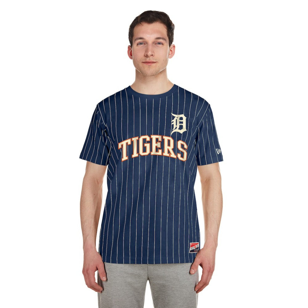 Detroit Tigers New Era Throwback Pinstripe T-Shirt - MLB