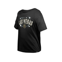 Vegas Golden Knights New Era Girl's Youth Flip Sequin T-Shirt - Black - NHL