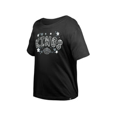 Los Angeles Kings New Era Girl's Youth Flip Sequin T-Shirt - Black - NHL