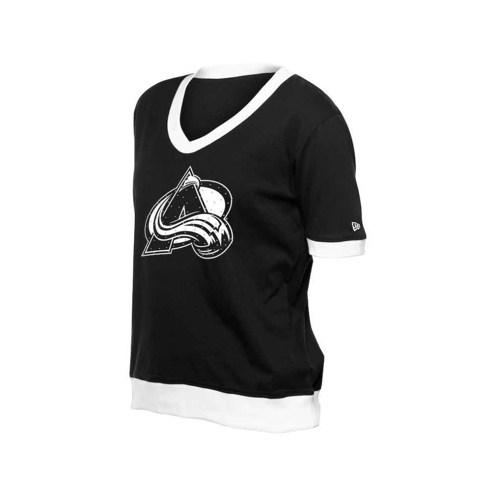 Colorado Avalanche New Era Women's Game Day Rhinestuds T-Shirt - Black - NHL