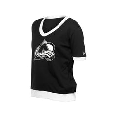 Colorado Avalanche New Era Women's Game Day Rhinestuds T-Shirt - Black - NHL
