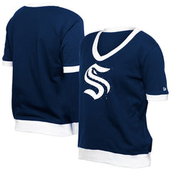 Seattle Kraken New Era Women's Game Day Rhinestuds T-Shirt - Deep Sea Blue - NHL