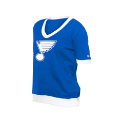 St. Louis Blues New Era Women's Game Day Rhinestuds T-Shirt - Blue - NHL
