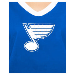 St. Louis Blues New Era Women's Game Day Rhinestuds T-Shirt - Blue - NHL