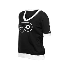 Philadelphia Flyers New Era Women's Game Day Rhinestuds T-Shirt - Black - NHL