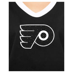 Philadelphia Flyers New Era Women's Game Day Rhinestuds T-Shirt - Black - NHL