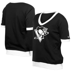 Pittsburgh Penguins New Era Women's Game Day Rhinestuds T-Shirt - Black - NHL
