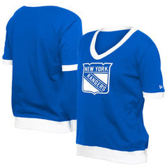 New York Rangers New Era Women's Game Day Rhinestuds T-Shirt - Blue - NHL