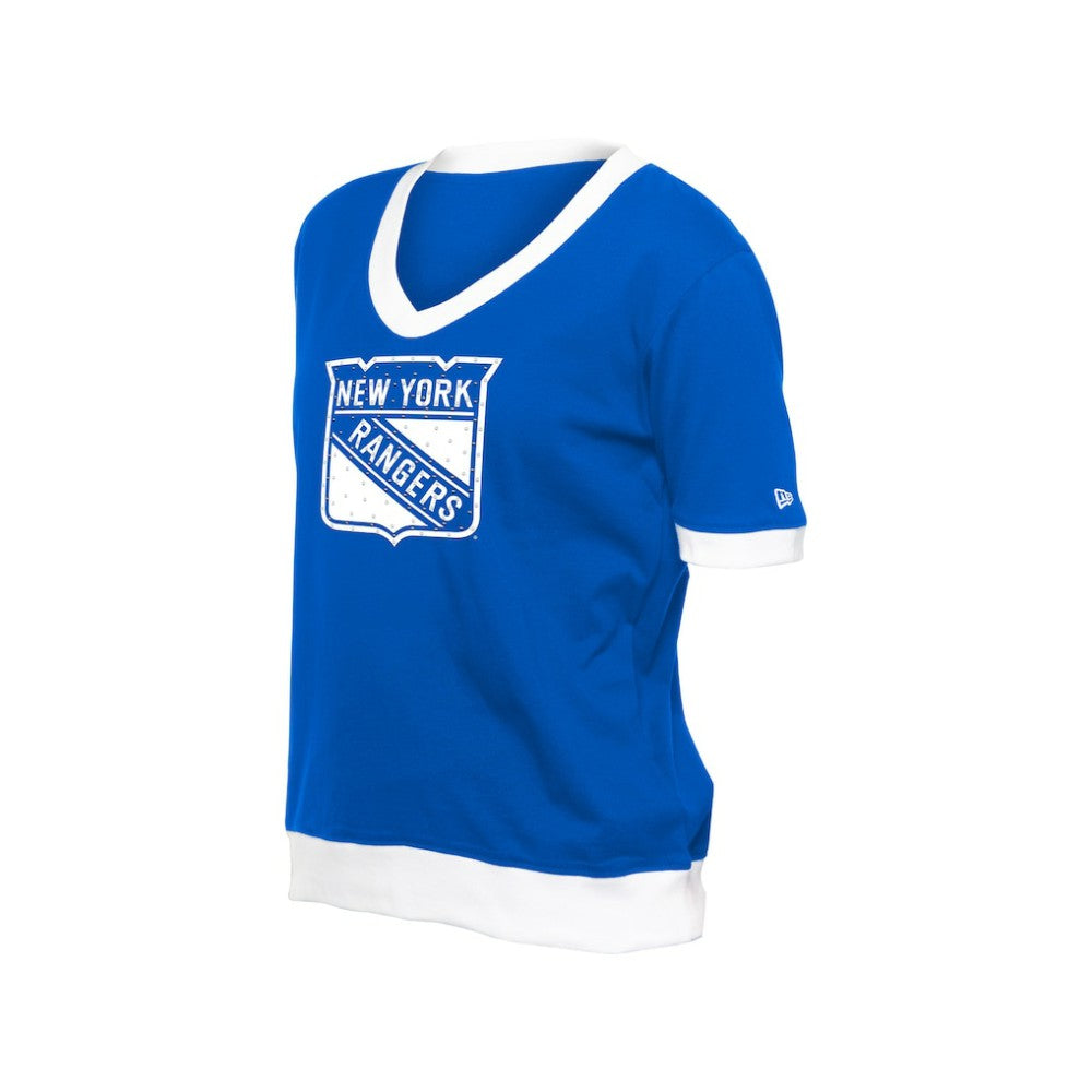 New York Rangers New Era Women's Game Day Rhinestuds T-Shirt - Blue - NHL