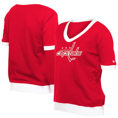 Washington Capitals New Era Women's Game Day Rhinestuds T-Shirt - Red - NHL