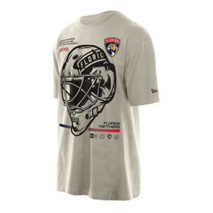 Florida Panthers New Era Goalie Mask T-Shirt - Cream - NHL
