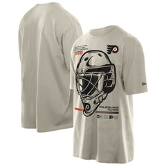 Philadelphia Flyers New Era Goalie Mask T-Shirt - Tan - NHL