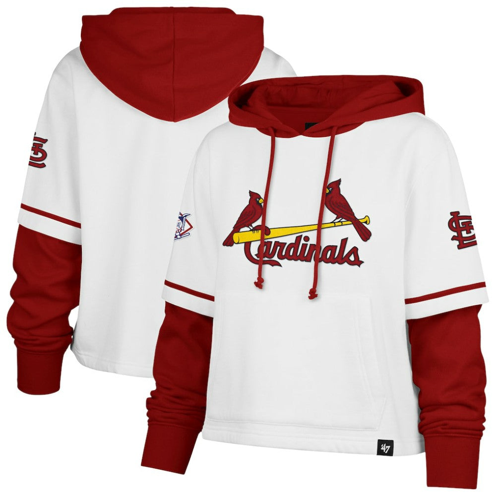 St. Louis Cardinals '47 Women's Trifecta Shortstop Cropped Pullover Hoodie - MLB
