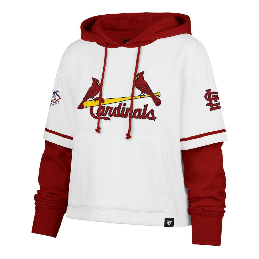 St. Louis Cardinals '47 Women's Trifecta Shortstop Cropped Pullover Hoodie - MLB