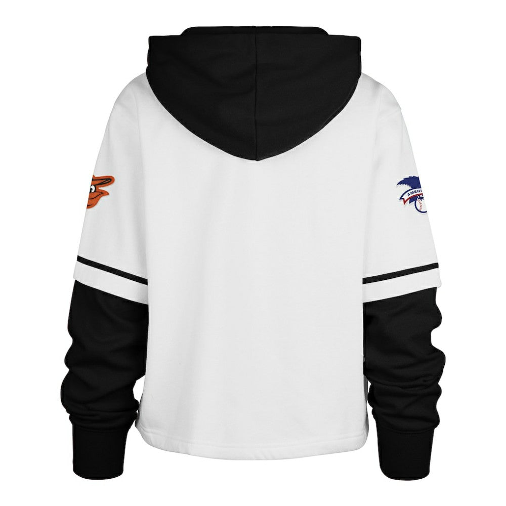 Baltimore Orioles '47 Women's Trifecta Shortstop Cropped Pullover Hoodie - MLB