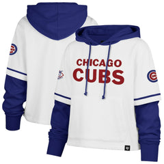 Chicago Cubs '47 Women's Trifecta Shortstop Cropped Pullover Hoodie - MLB