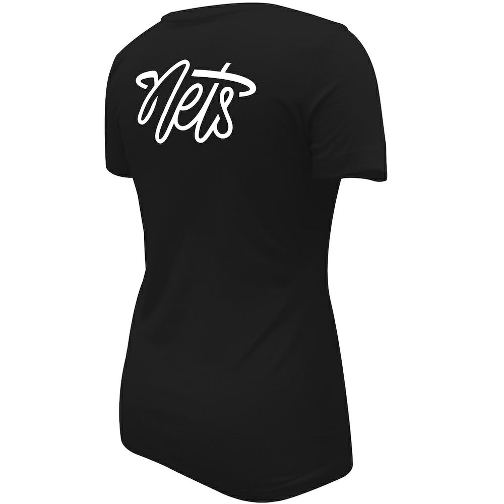 Brooklyn Nets Stadium Essentials Women's Origins Script T-Shirt Black - NBA