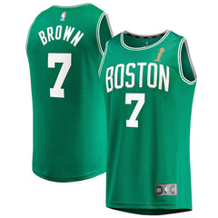 Jaylen Brown Boston Celtics 2024 NBA Finals Champions Fast Break Replica Player Jersey Kelly Green Icon Edition - NBA