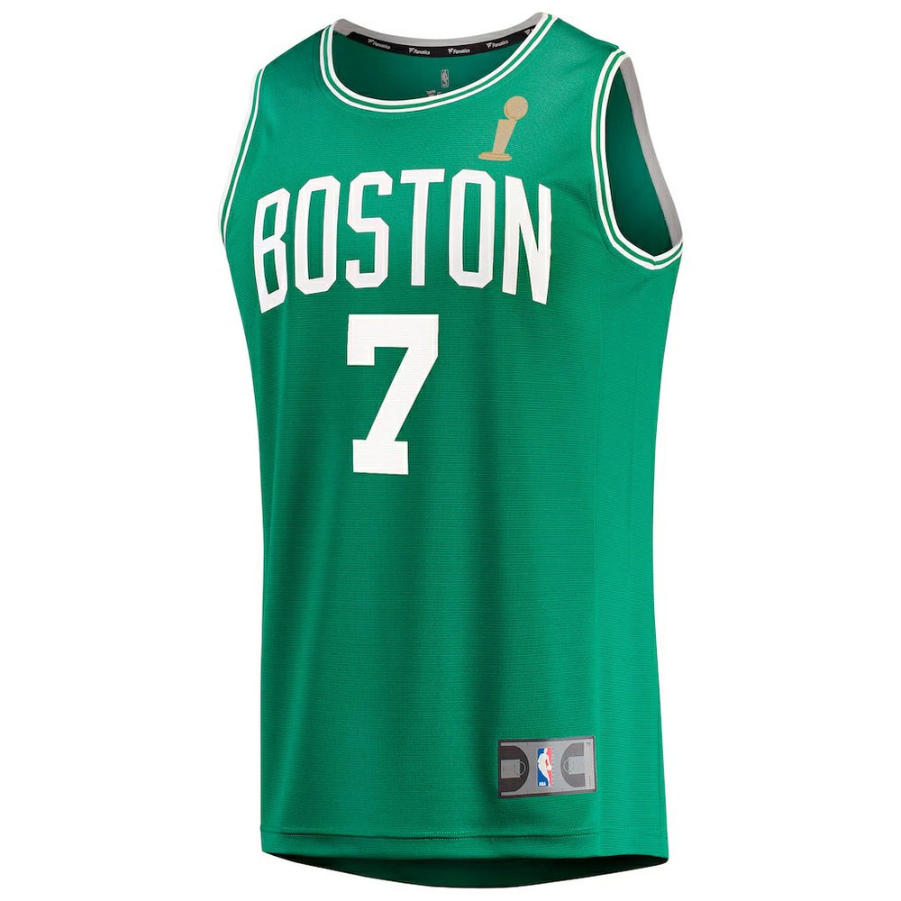 Jaylen Brown Boston Celtics 2024 NBA Finals Champions Fast Break Replica Player Jersey Kelly Green Icon Edition - NBA