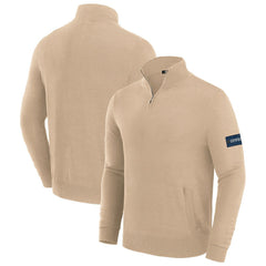 Dallas Cowboys J. Palmer Franchise Quarter-Zip Sweater Tan | NFL