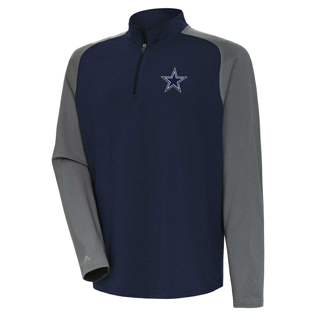 Dallas Cowboys Antigua Dauntless Raglan Quarter-Zip Jacket Navy | NFL