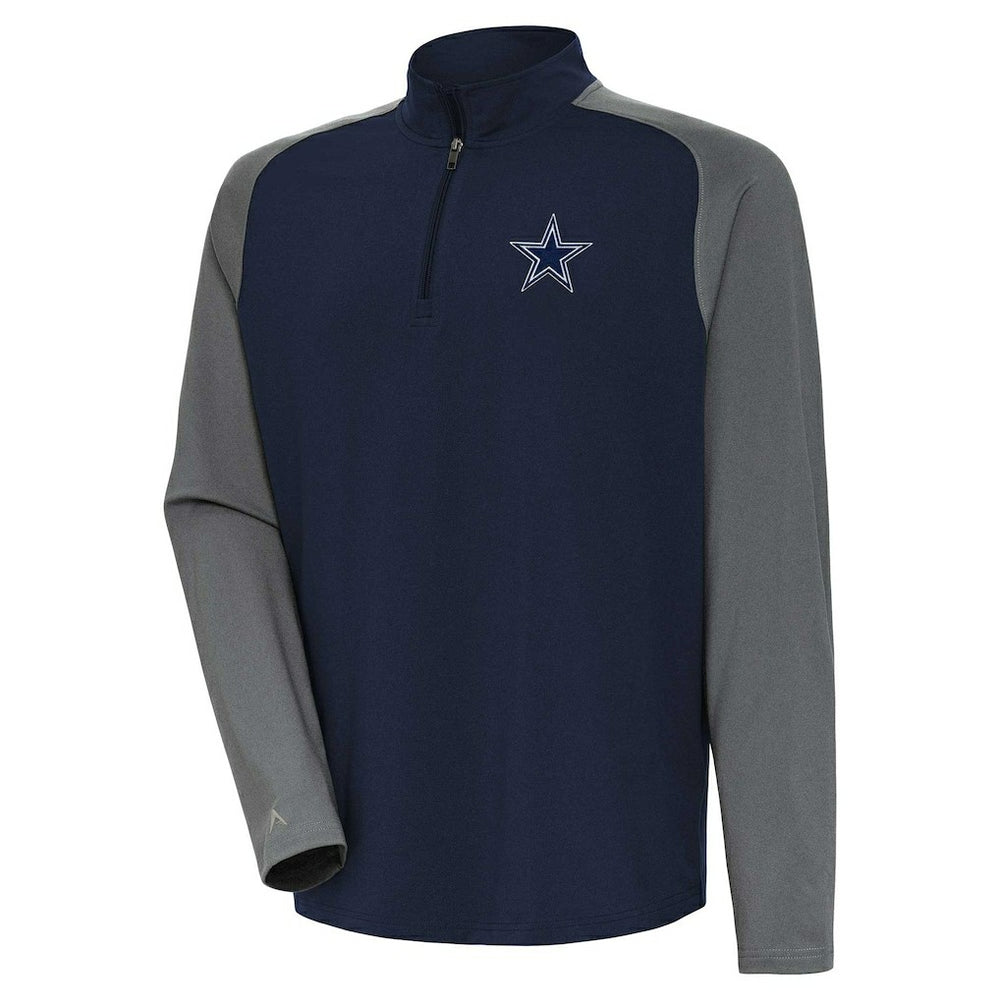 Dallas Cowboys Antigua Dauntless Raglan Quarter-Zip Jacket Navy | NFL