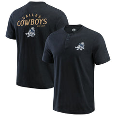 Dallas Cowboys Darius Rucker Collection Washed Henley T-Shirt Black | Fanatics