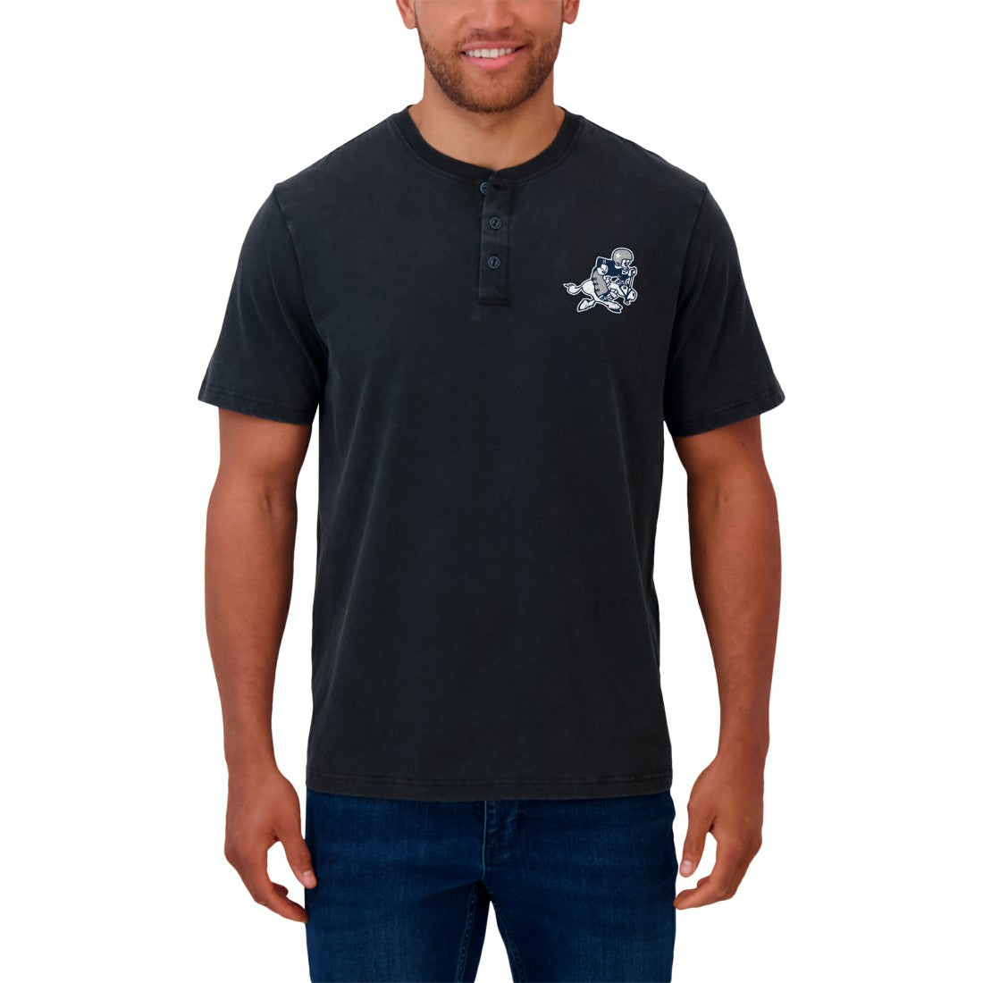 Dallas Cowboys Darius Rucker Collection Washed Henley T-Shirt Black | Fanatics
