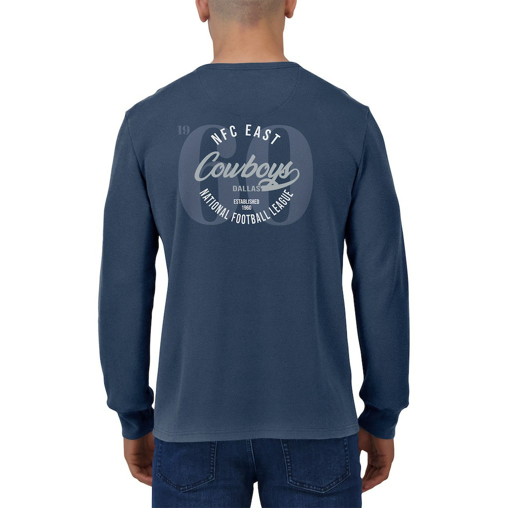 Dallas Cowboys Darius Rucker Collection Washed Waffle-Knit Long Sleeve T-Shirt Navy | Fanatics