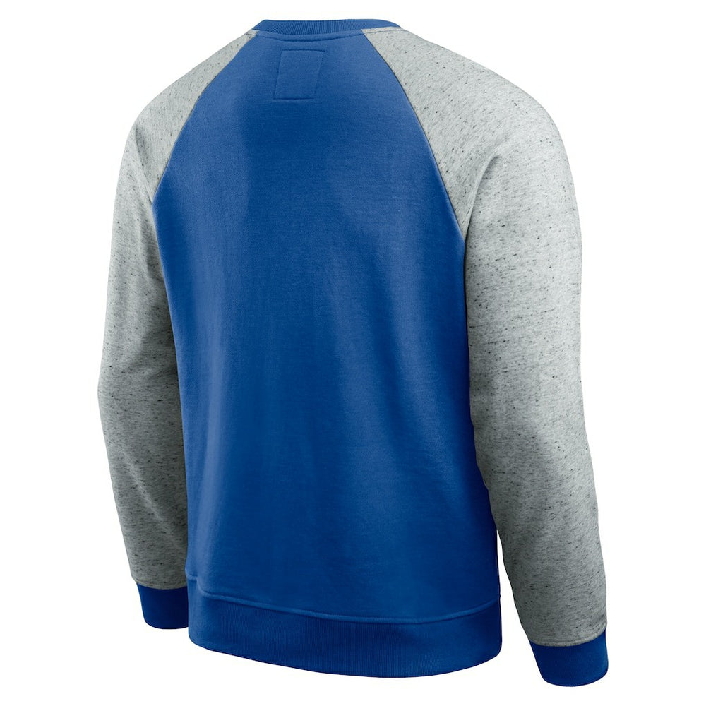 Dallas Cowboys Darius Rucker Collection Throwback Color Block Raglan Pullover Sweatshirt Blue/Gray | Fanatics