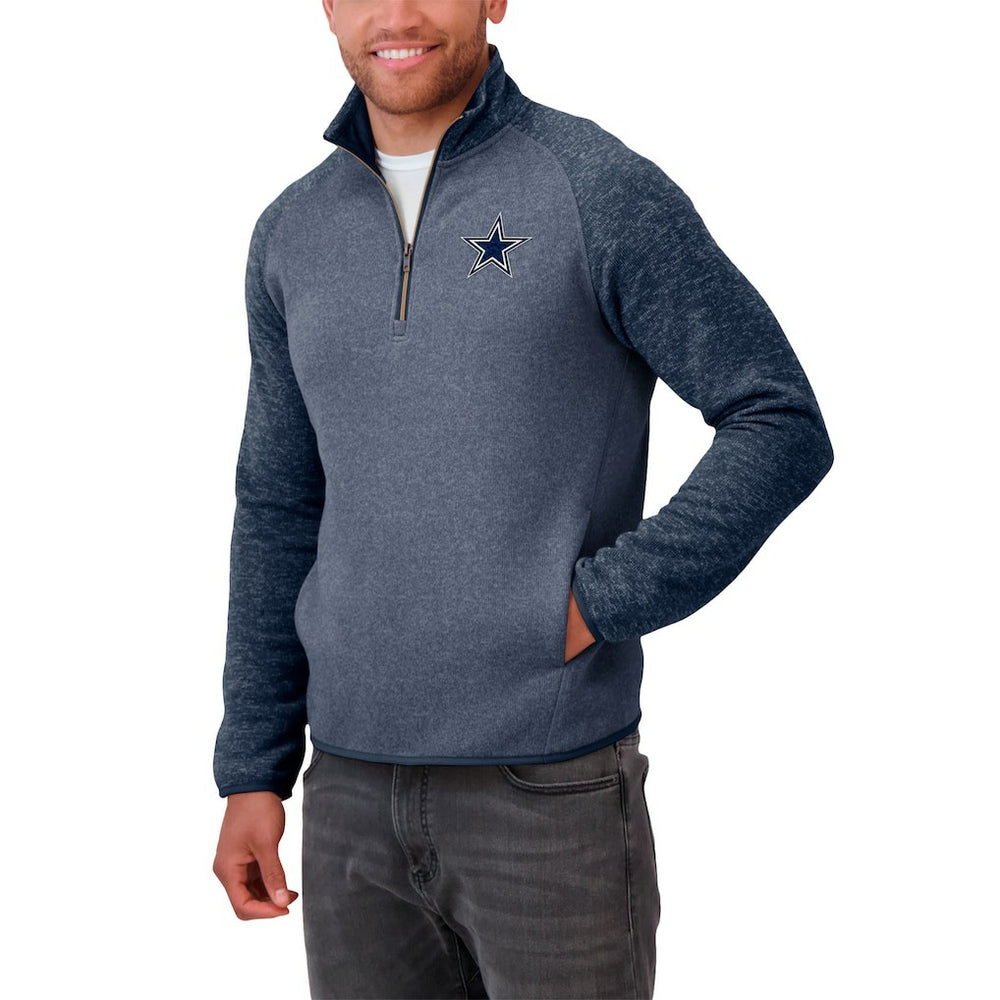 Dallas Cowboys Darius Rucker Collection Tonal Quarter-Zip Jacket Navy | Fanatics