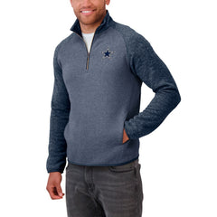 Dallas Cowboys Darius Rucker Collection Tonal Quarter-Zip Jacket Navy | Fanatics