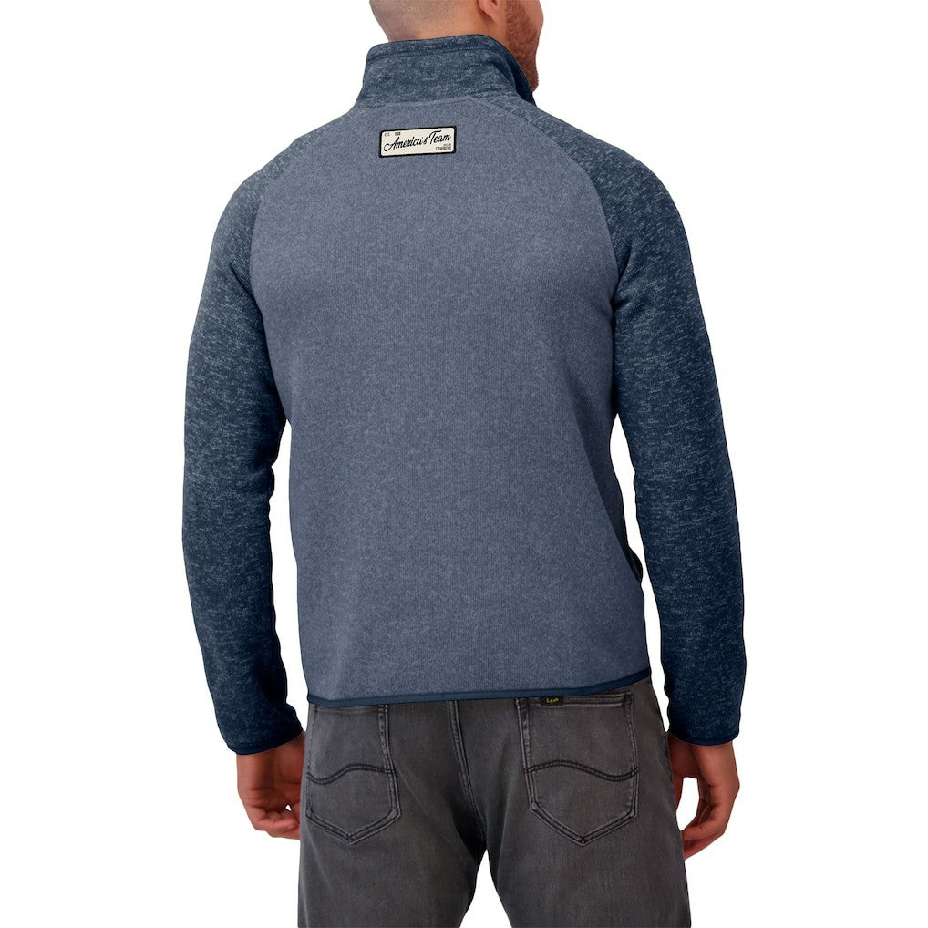 Dallas Cowboys Darius Rucker Collection Tonal Quarter-Zip Jacket Navy | Fanatics