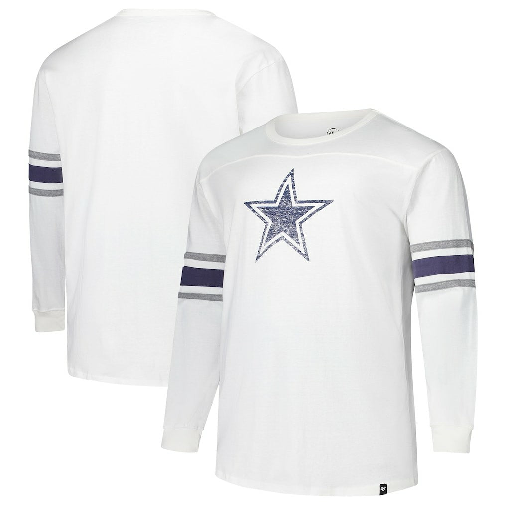 Dallas Cowboys '47 Big & Tall Premier Brex Long Sleeve T-Shirt White | 47 brand
