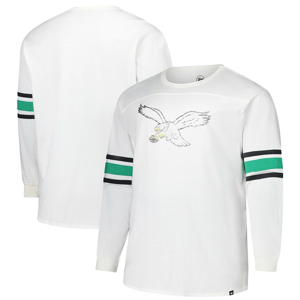 Philadelphia Eagles '47 Big & Tall Premier Brex Long Sleeve T-Shirt White | 47 brand