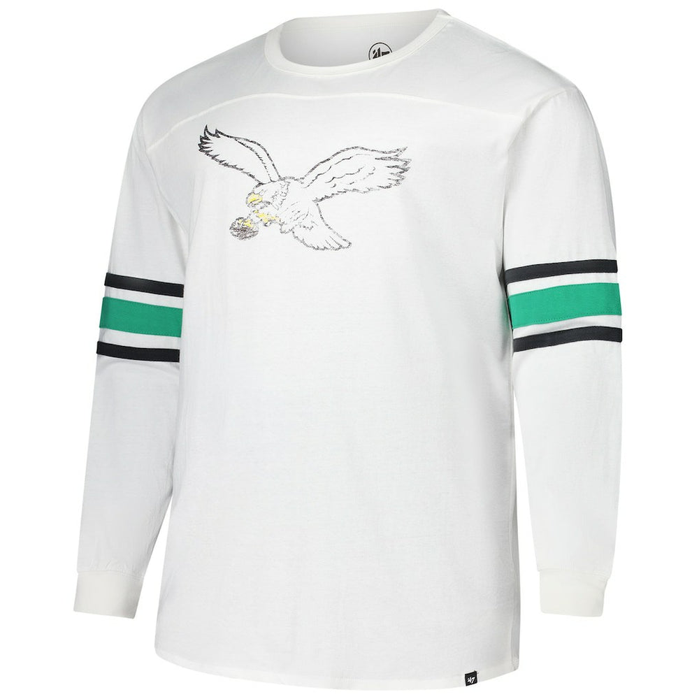 Philadelphia Eagles '47 Big & Tall Premier Brex Long Sleeve T-Shirt White | 47 brand