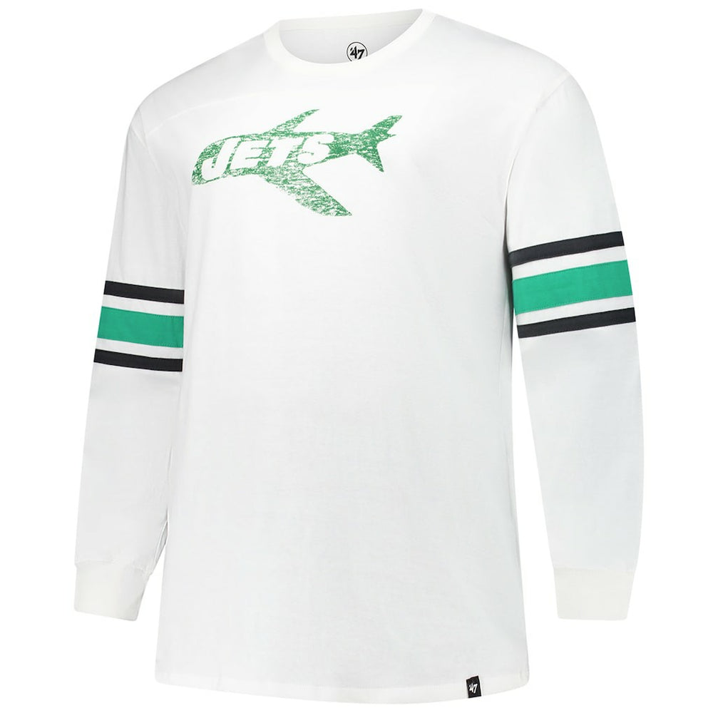 New York Jets '47 Big & Tall Premier Brex Long Sleeve T-Shirt White | 47 brand