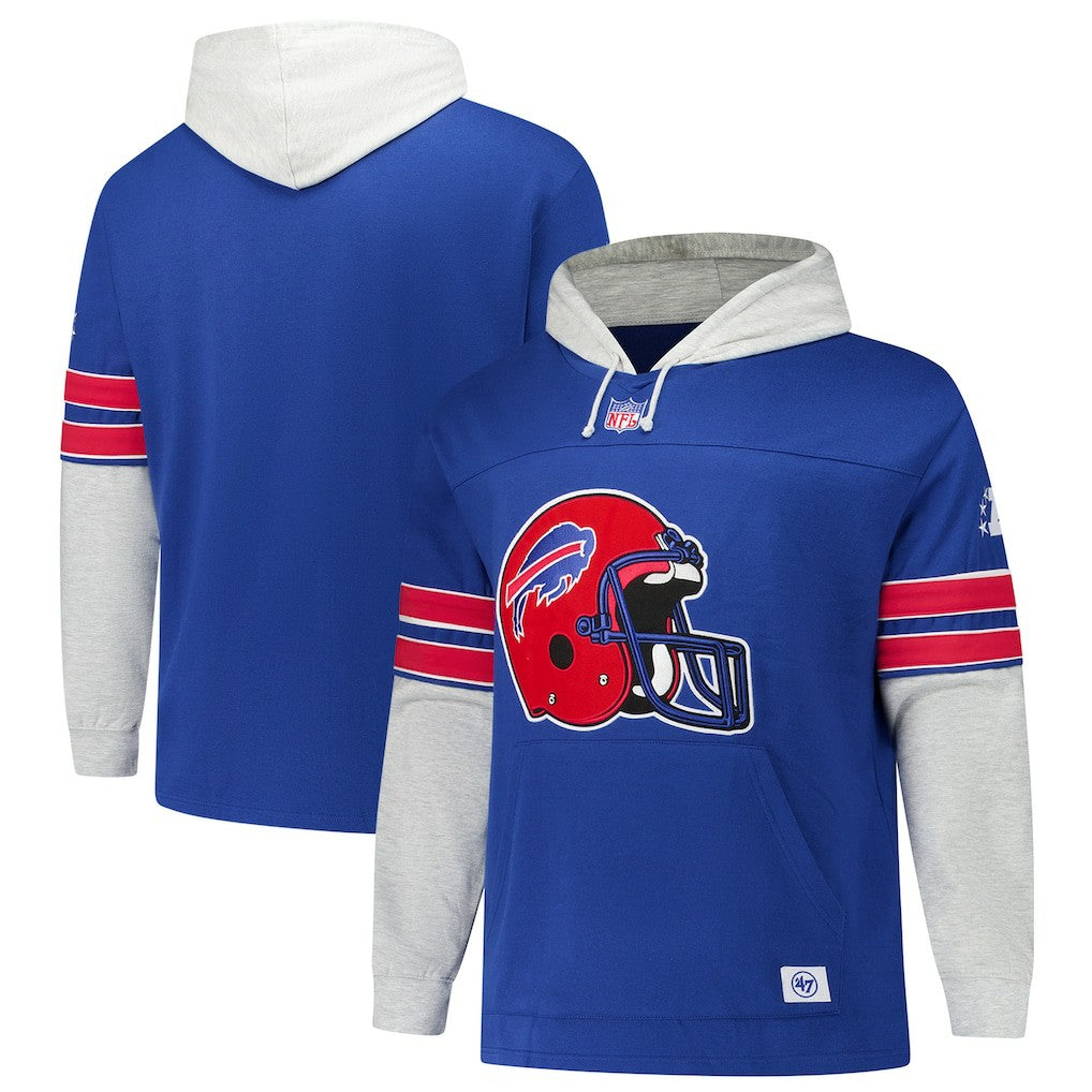 Buffalo Bills '47 Big & Tall Lacer Pullover Hoodie Royal | 47 brand
