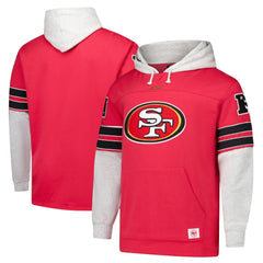 San Francisco 49ers '47 Big & Tall Lacer Pullover Hoodie Scarlet | 47 brand