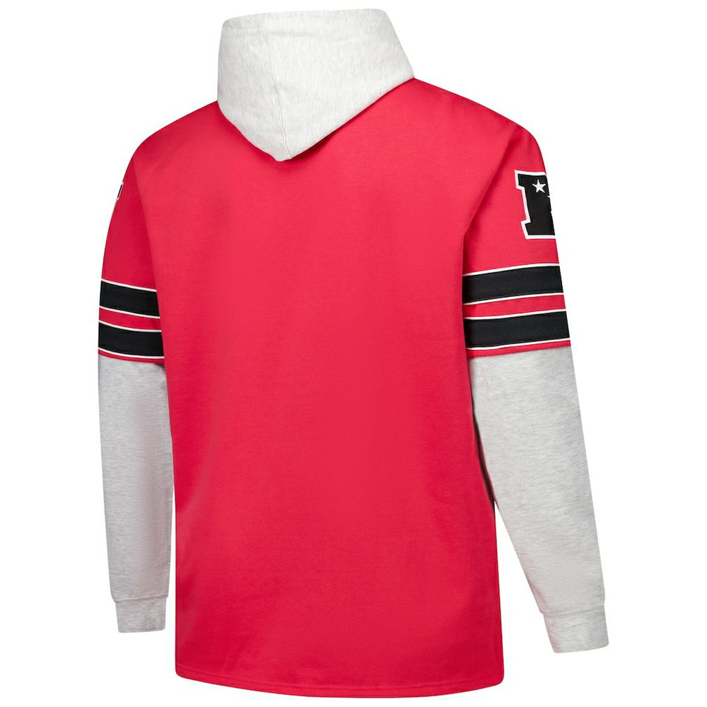 San Francisco 49ers '47 Big & Tall Lacer Pullover Hoodie Scarlet | 47 brand