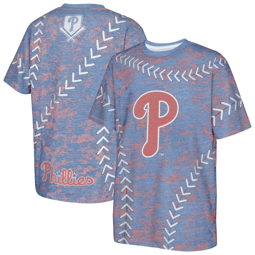 Philadelphia Phillies Youth Slide Score Bold T-Shirt - MLB